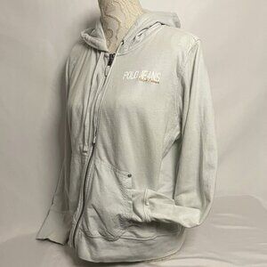 Polo Jeans Ralph Lauren Pastel Baby Blue Zip Hoodie Jacket Women’s XL Cotton
